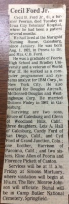 Cecil Bruce Ford, Jr. Obit.